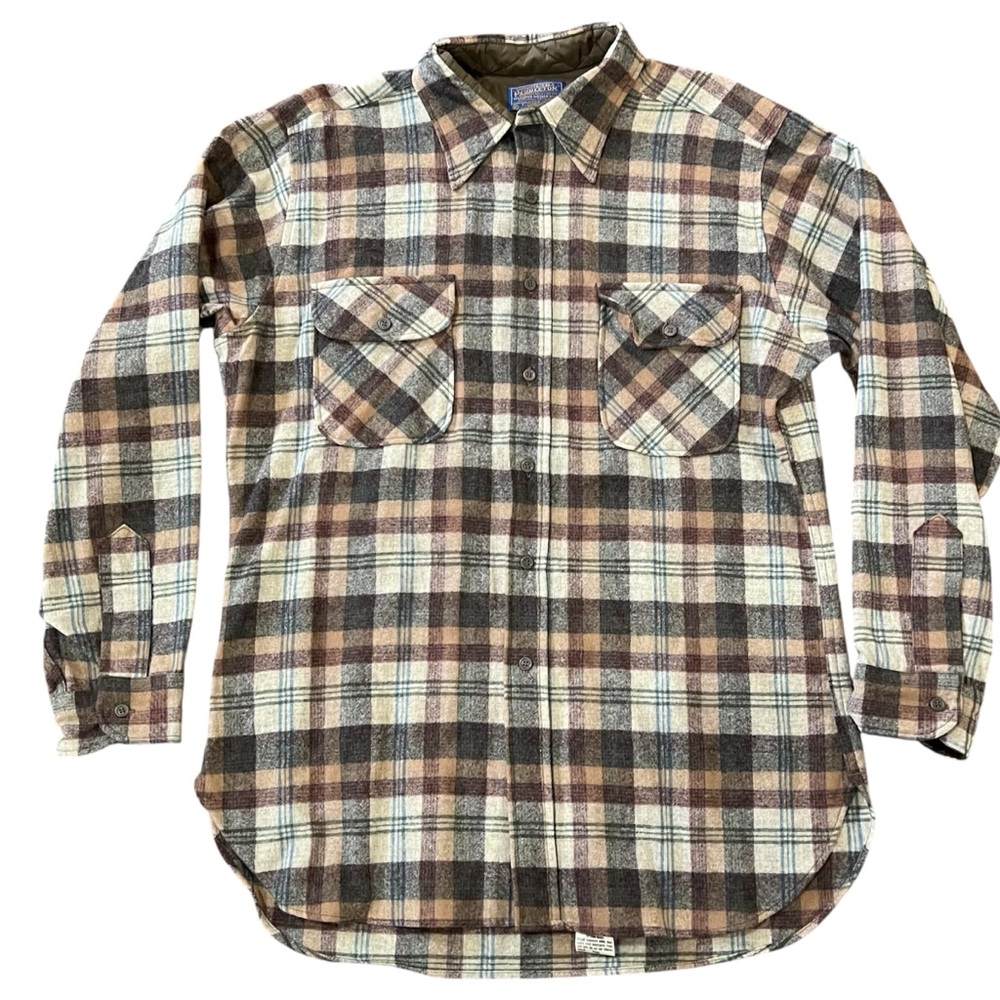 Vintage Pendleton Virgin Wool Men’s Button Down Shirt Size Large
